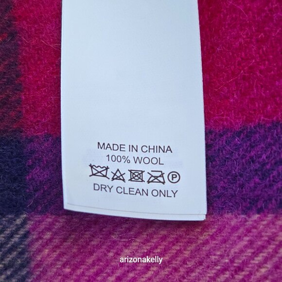 NWOT kate spade Plaid Mix Yarn Dye Wool Multicolor Colorful - Picture 5 of 12